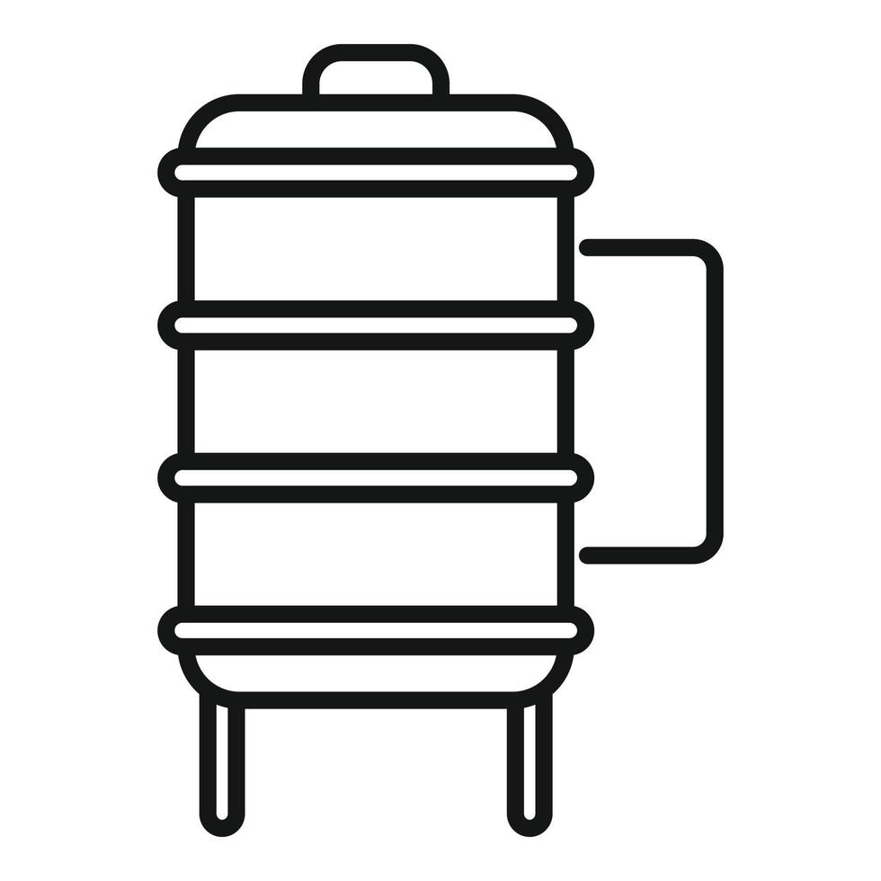 Chicken smokehouse icon outline vector. Bbq grill vector