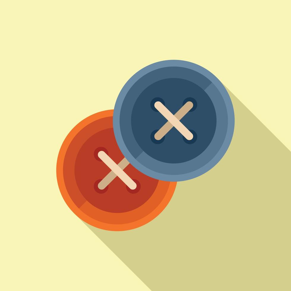Sewing button icon flat vector. Repair tailor vector