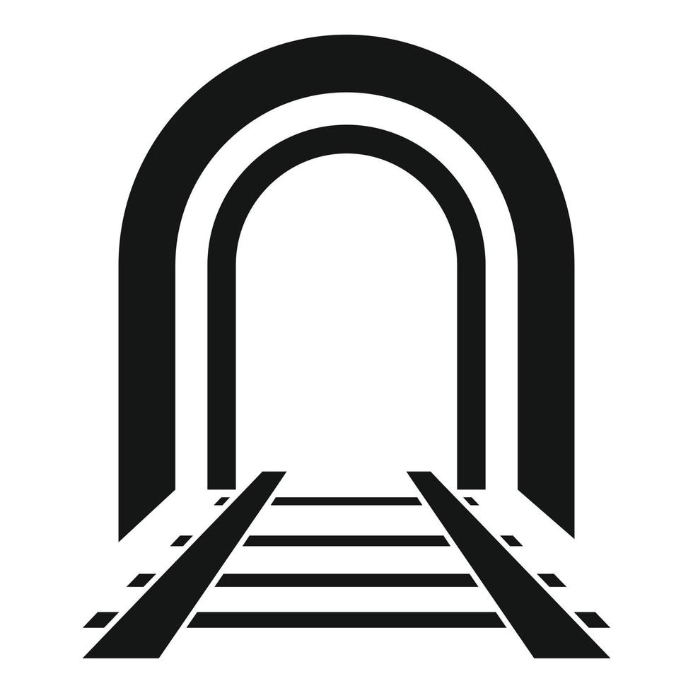 icono de túnel ferroviario vector simple. ver entrada