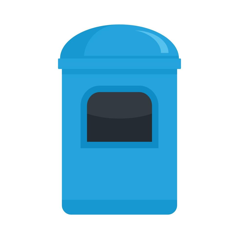 icono de caja de basura vector aislado plano