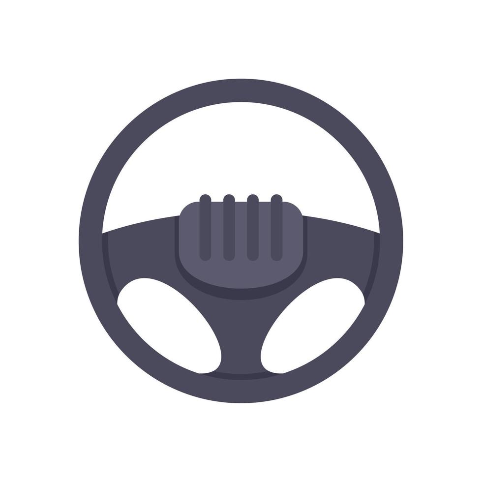 Steering wheel detail icon flat isolated vector