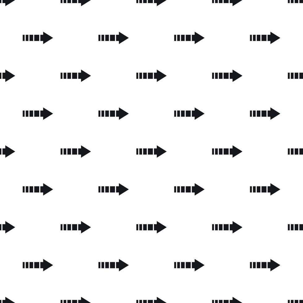 Right arrow of broken line pattern, simple style vector