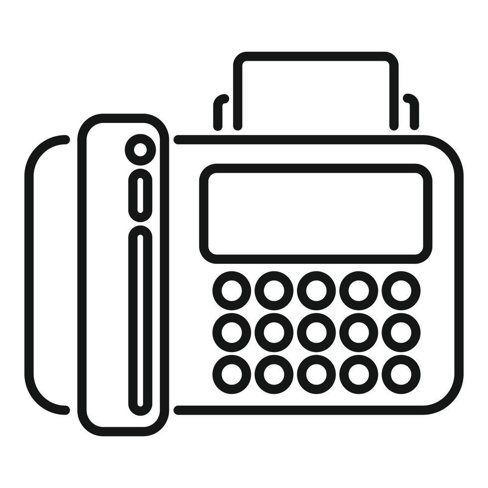 Fax phone icon outline vector. Service support vector