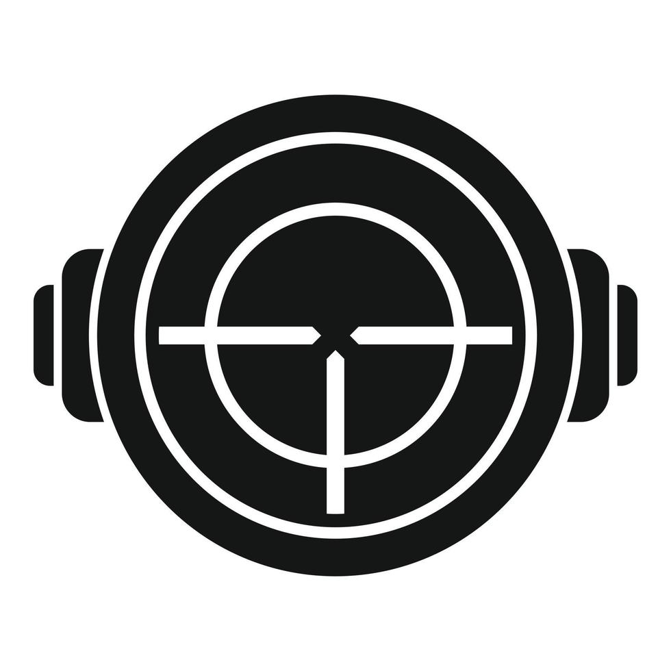 Sniper target icon simple vector. Cross sight vector