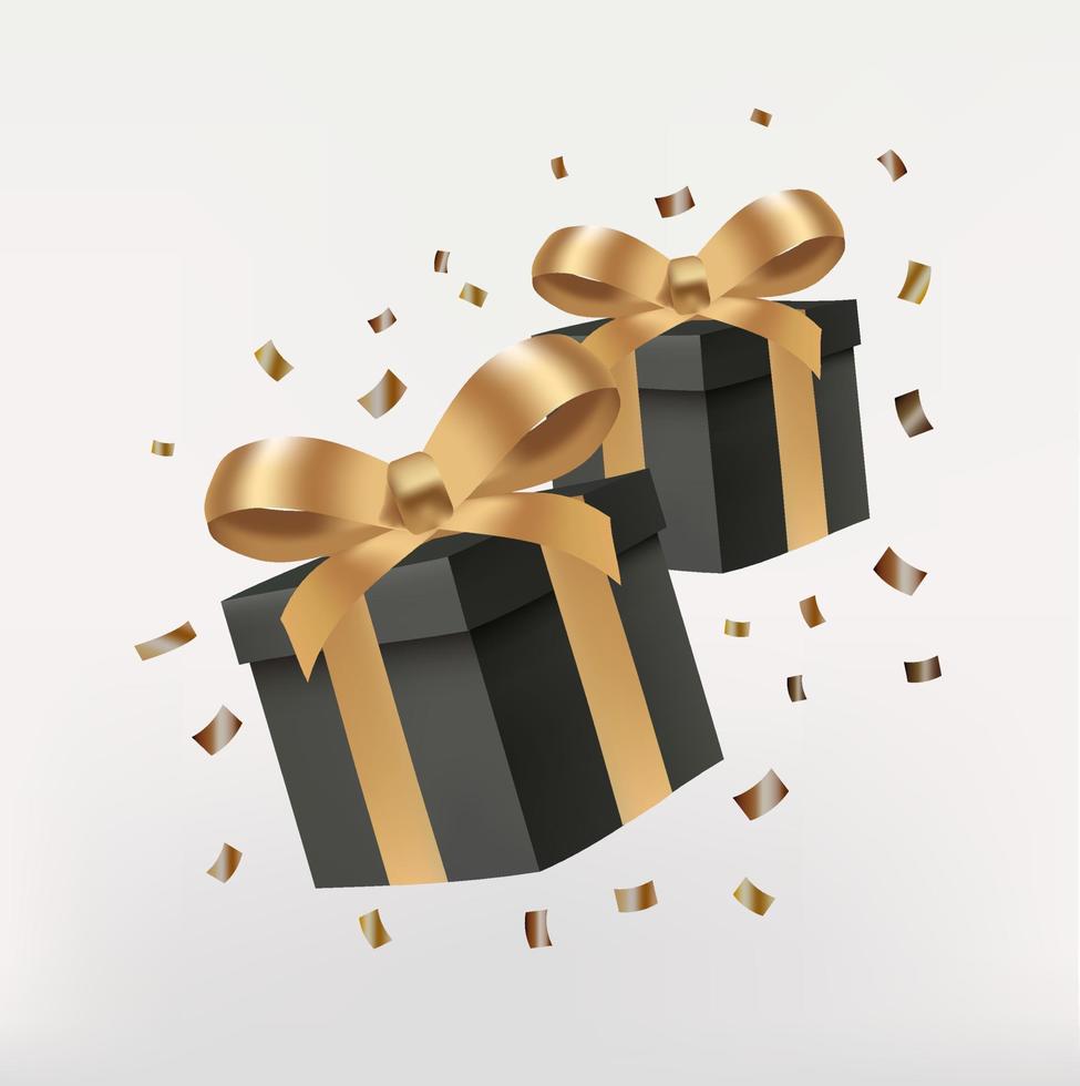 vector de regalos negros