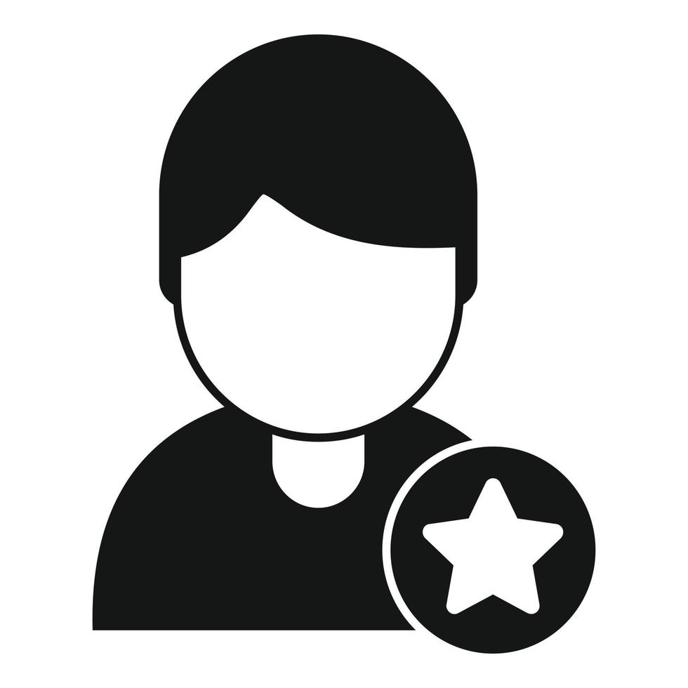 User icon simple vector. Star review vector
