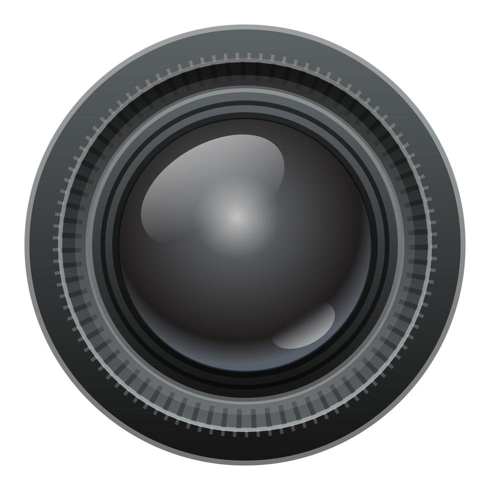 Camera lens icon cartoon vector. Photo studio vector