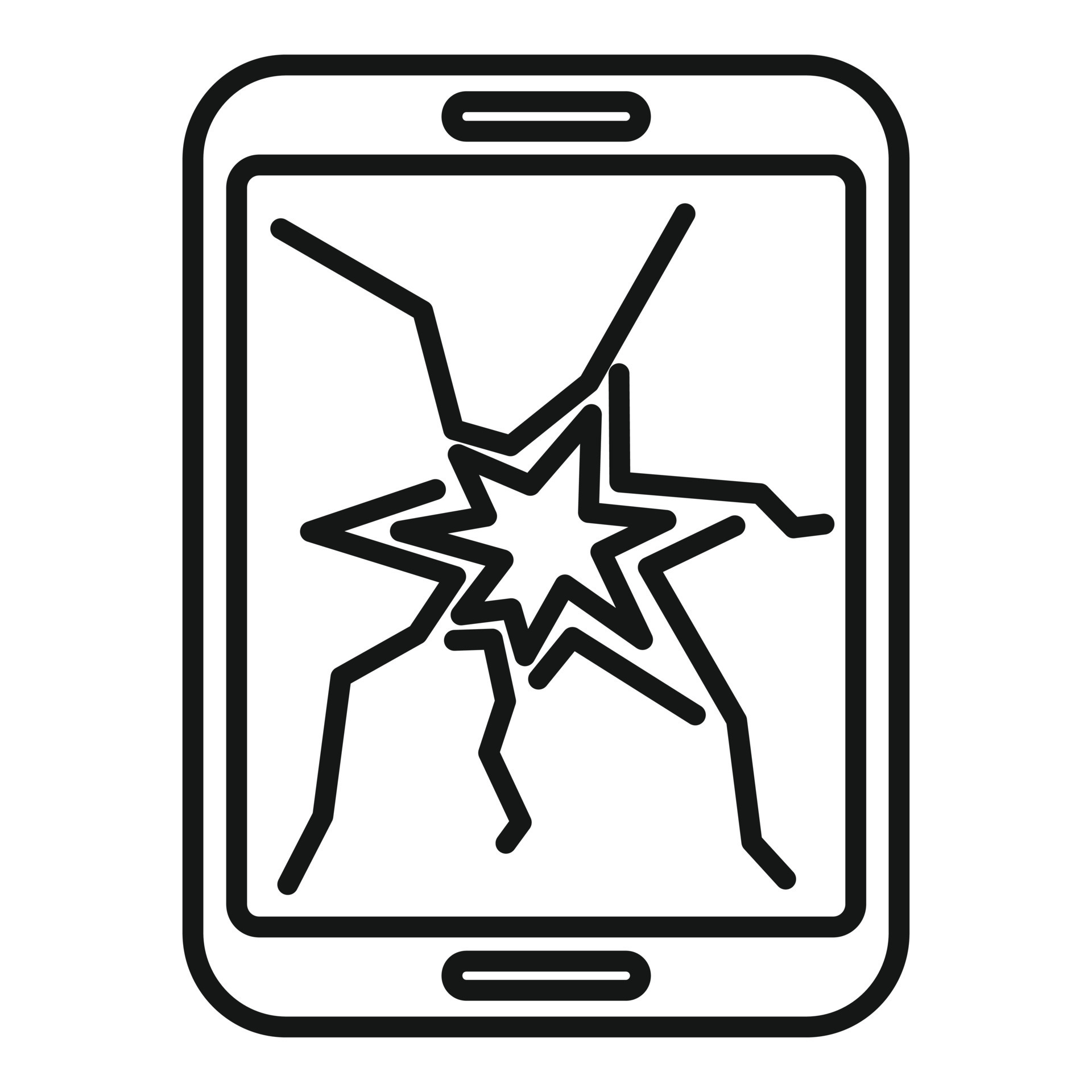 Tablet broken screen icon outline vector. Repair mobile 14864709 Vector
