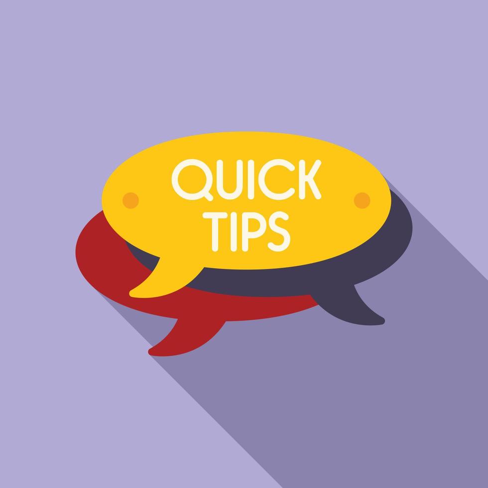 Quick suggestion icon flat vector. Advice idea vector