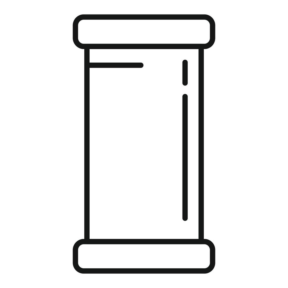vector de contorno de icono de tubería de inicio. tubo metálico