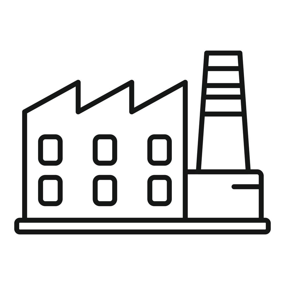 Eco factory icon outline vector. Sdg earth vector