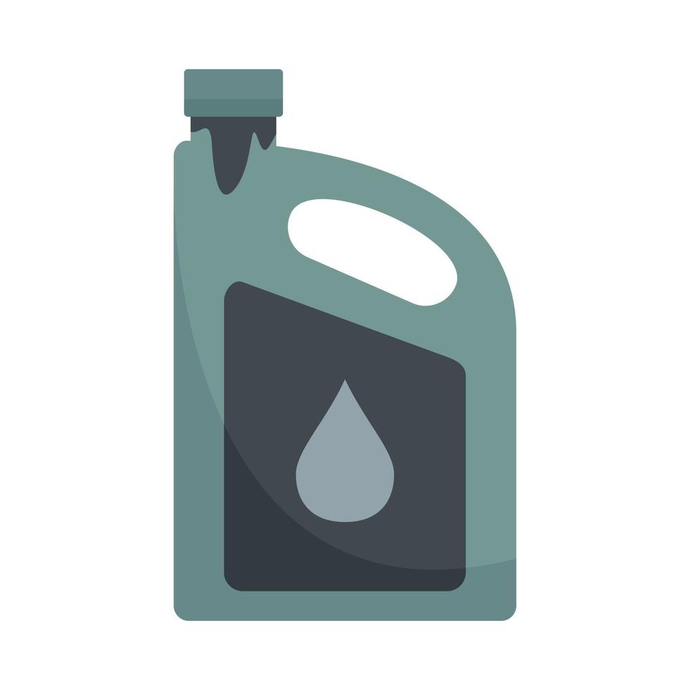 Used motor oil canister icon flat isolated vector