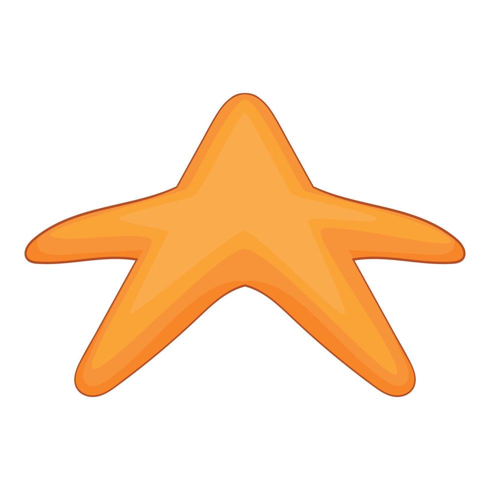 icono de estrella de mar, estilo de dibujos animados vector