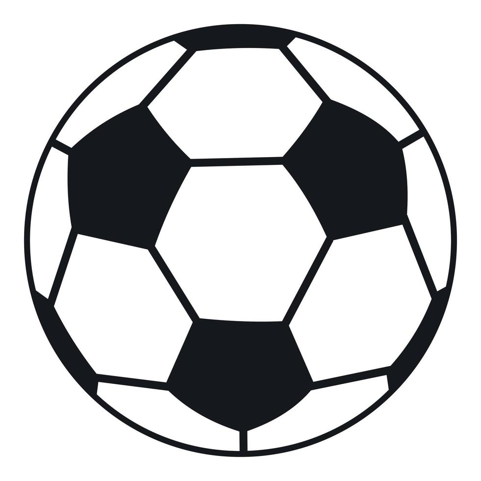 Soccer ball icon, simple style vector