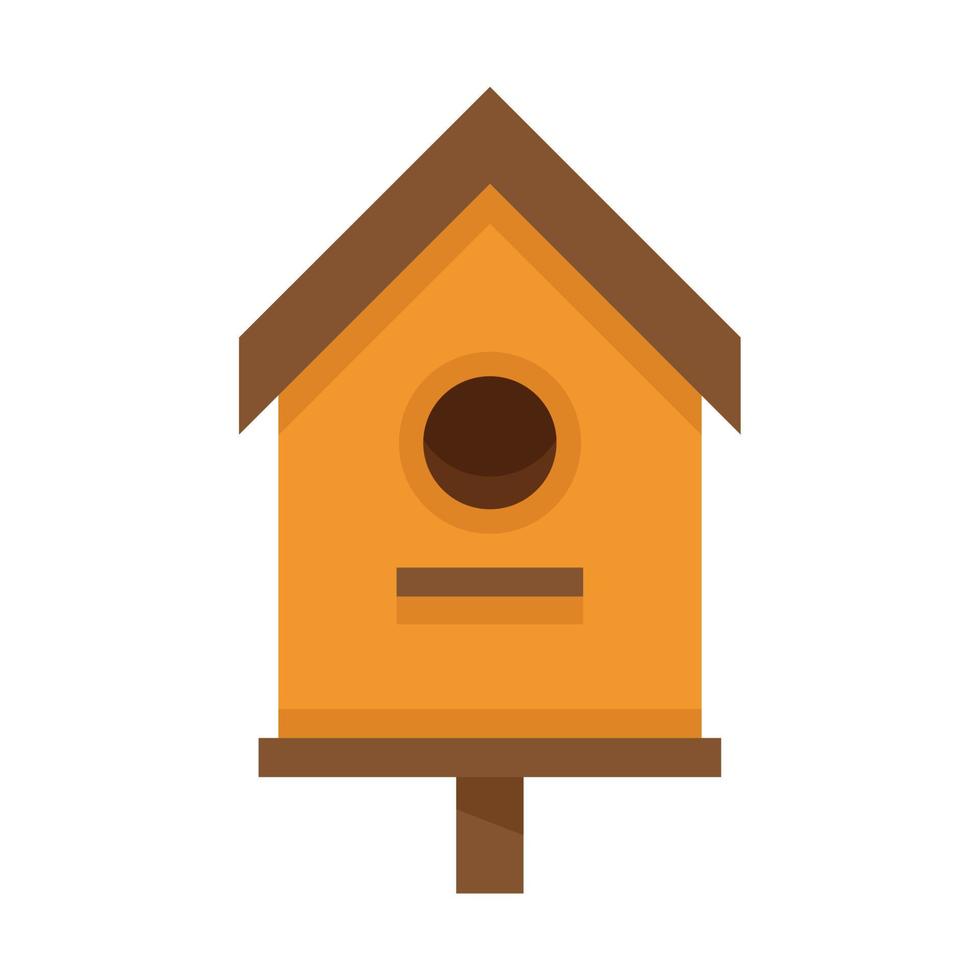 Yard bird house icon flat isolated vector