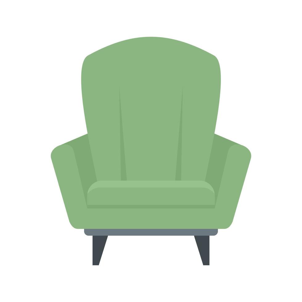 relajarse sillón icono plano aislado vector