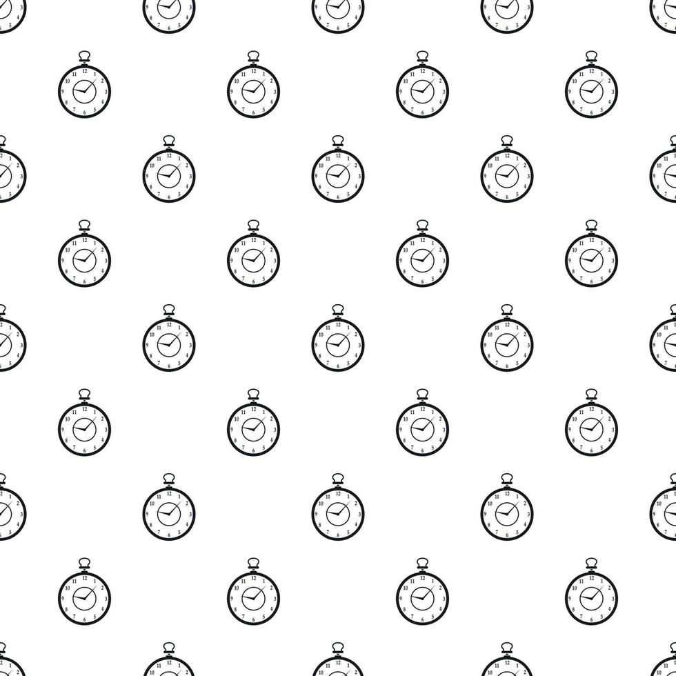 Pocket watch pattern, simple style vector