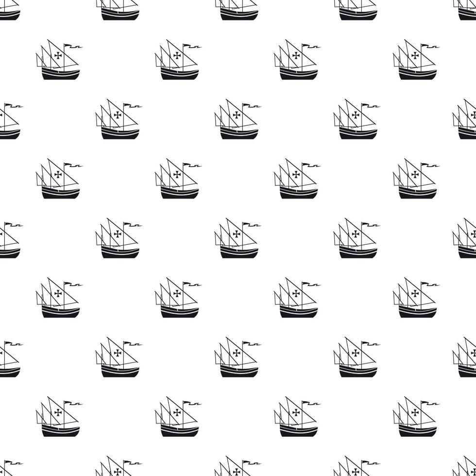 Columbus ship pattern, simple style vector