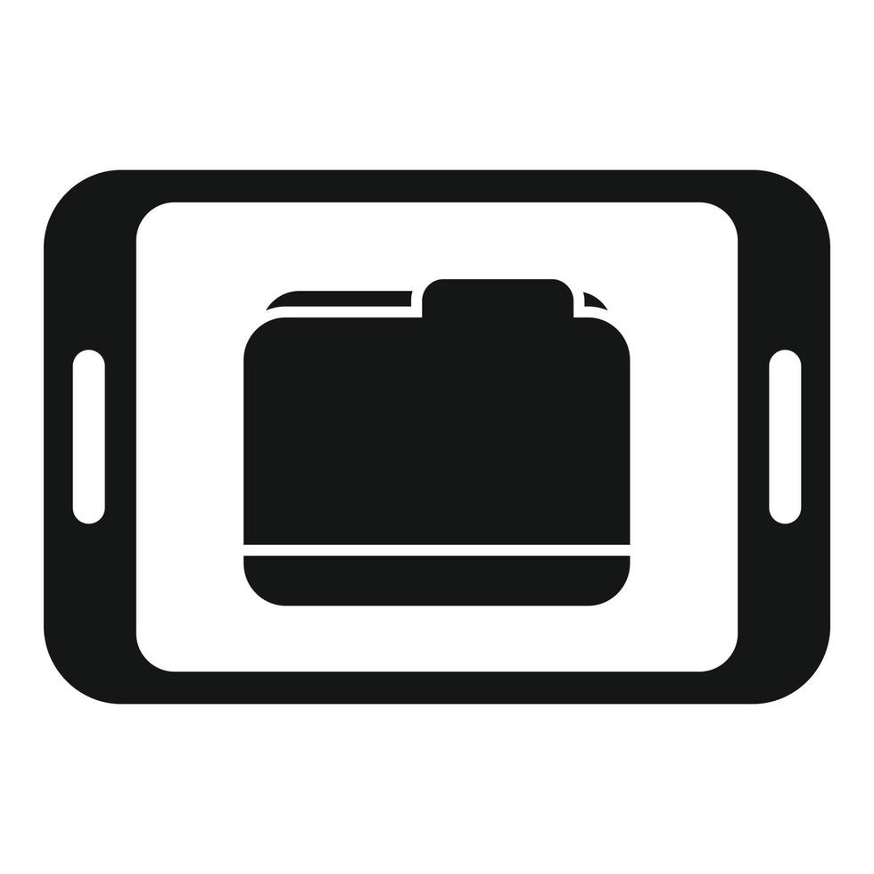 Tablet database icon simple vector. Platform system vector