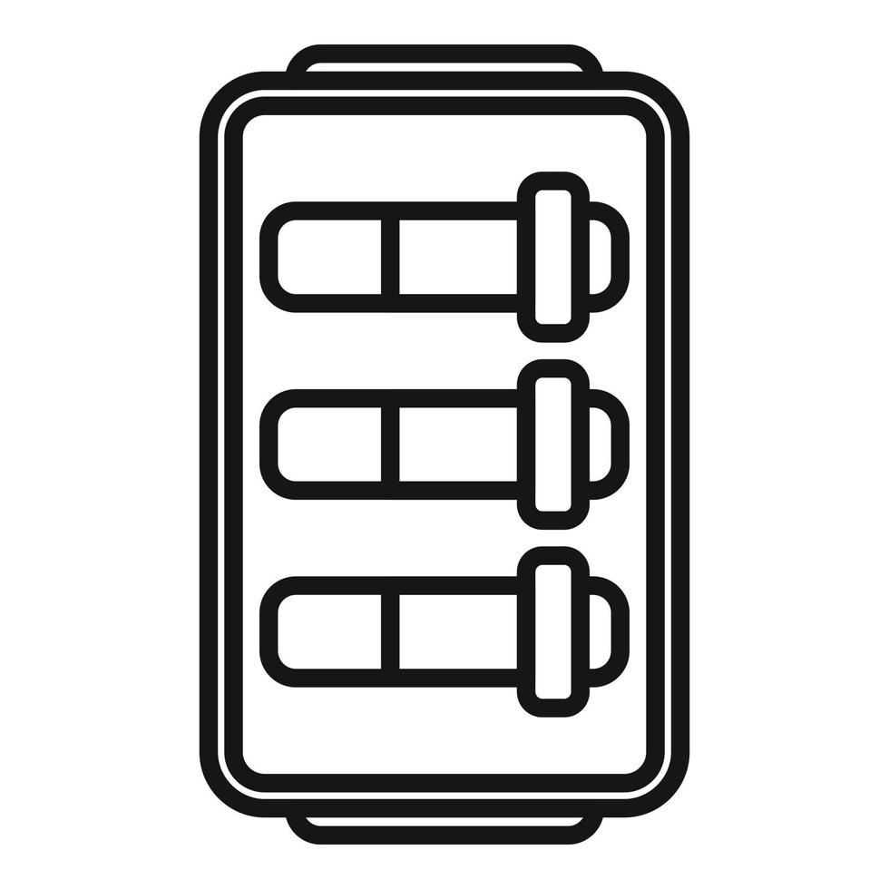 Counter breaker icon outline vector. Circuit box vector