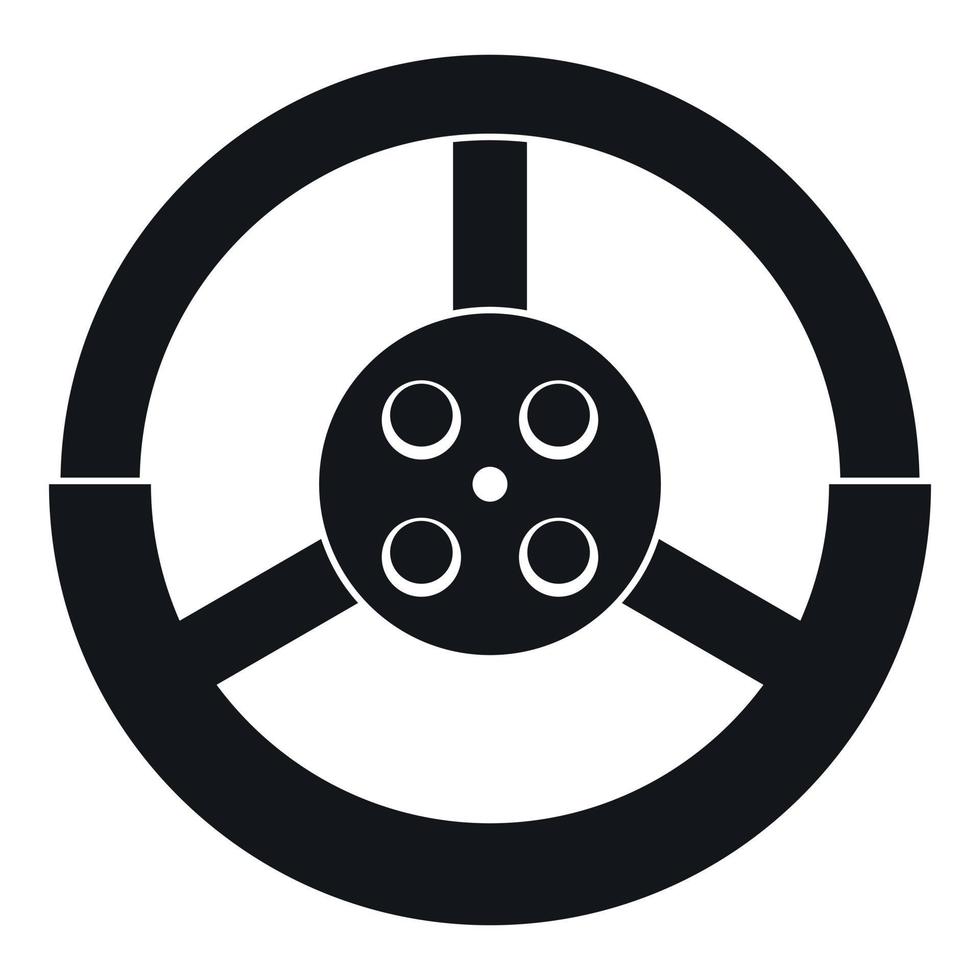 icono del volante, estilo simple vector