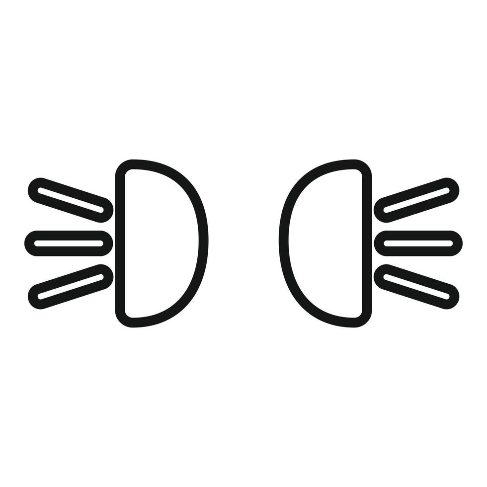 Car lights icon outline vector. Auto part vector