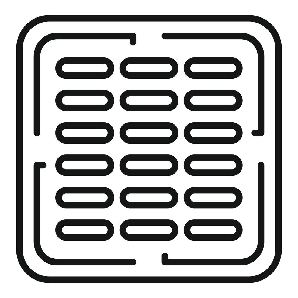 Drain cover icon outline vector. City road vector