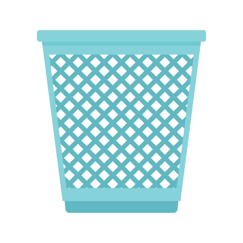 icono de cesta de basura vector aislado plano