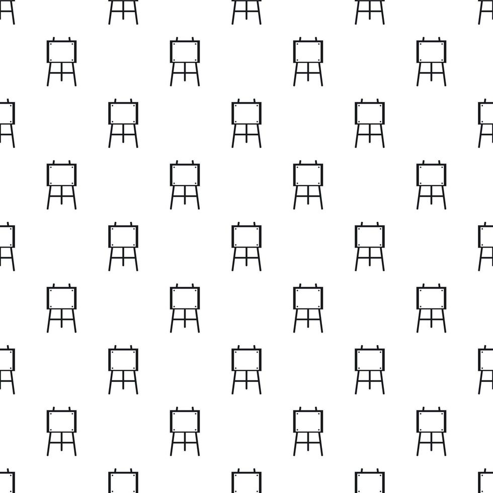 Easel for painter pattern, simple style vector