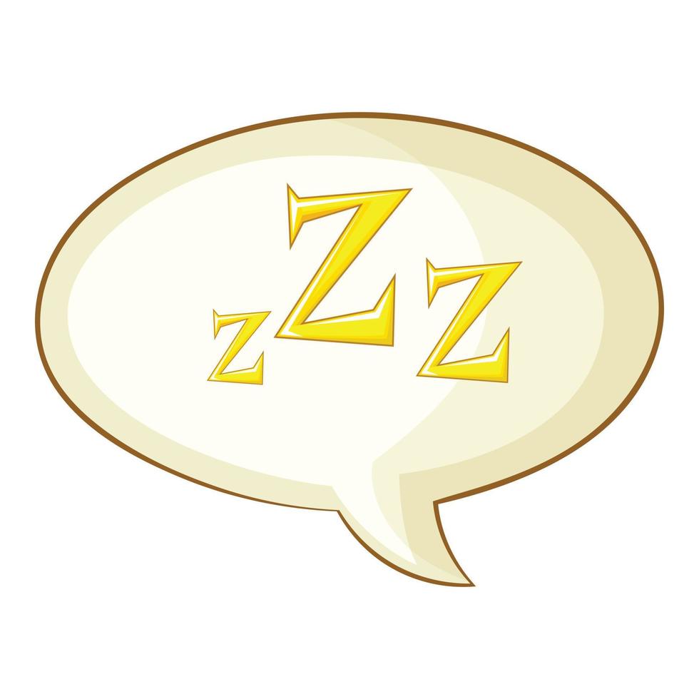 Snoring icon, cartoon style vector