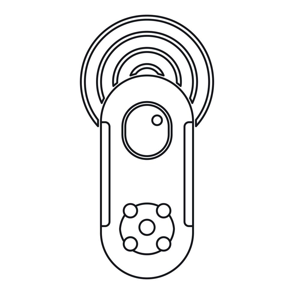 icono de joystick de juego, estilo de contorno vector