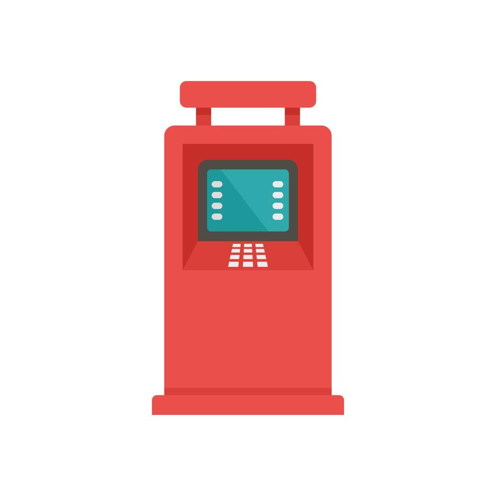 mano efectivo atm icono plano aislado vector