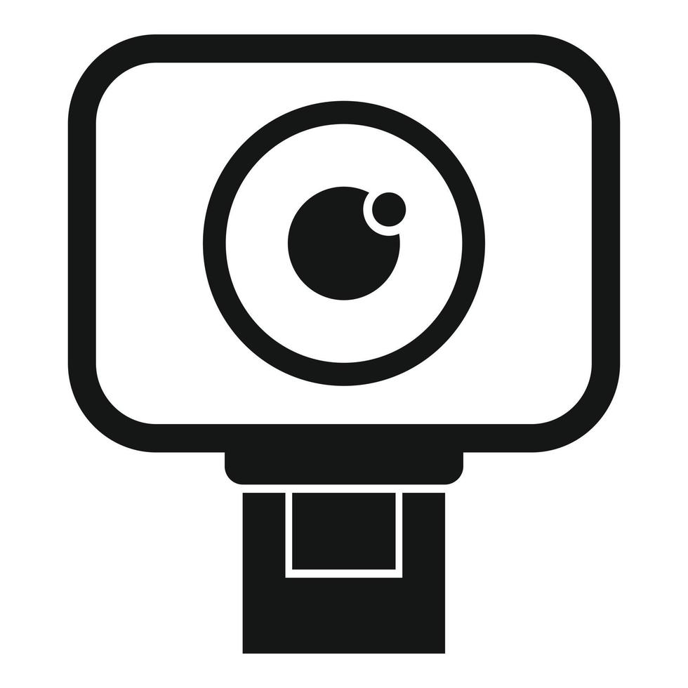 icono de cámara de cine de carrete vector simple. videocámara