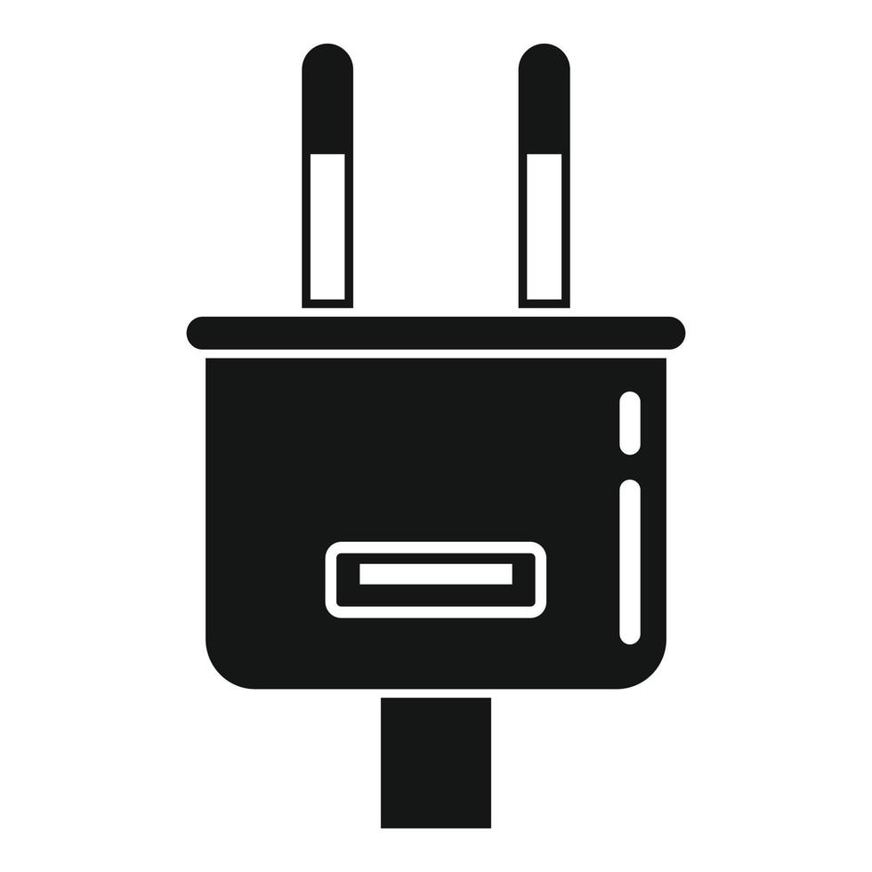 Charger plug icon simple vector. Charge phone vector