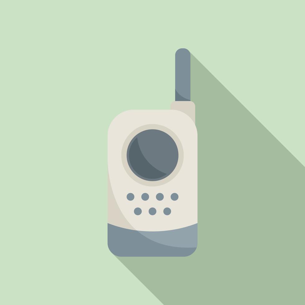 Intensive baby monitor icon flat vector. Radio toy vector