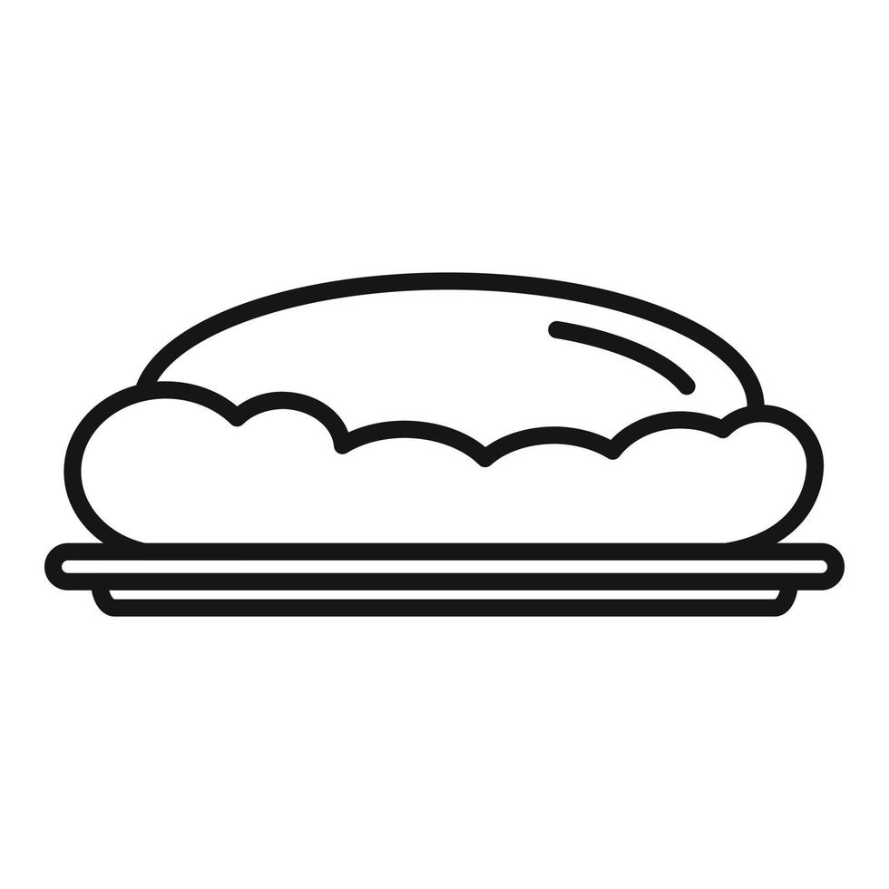 Baking dough icon outline vector. Pizza flour vector