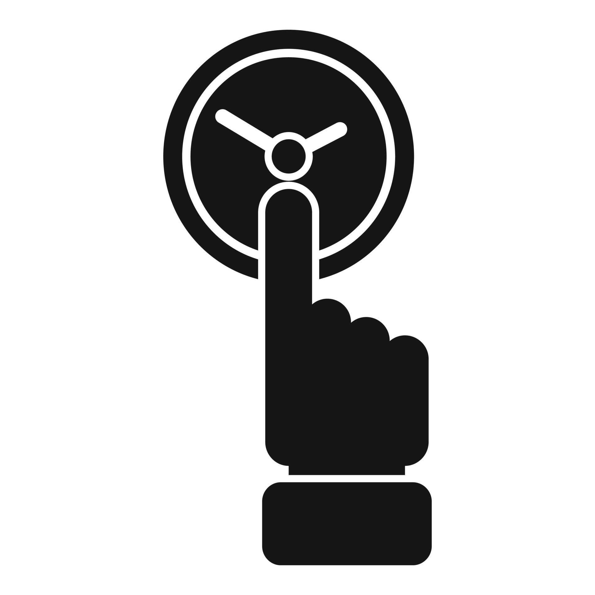 Touch time control icon simple vector. Work task 14865051 Vector Art at