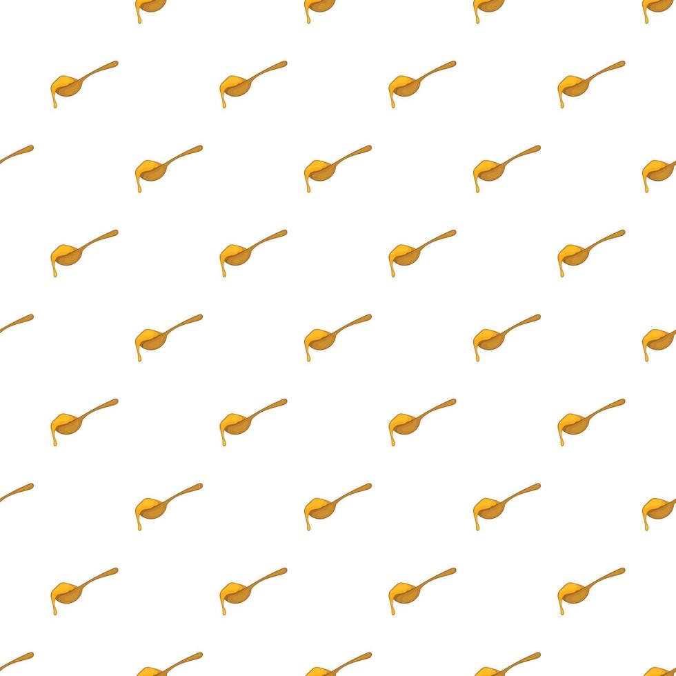 Spoon of honey pattern, cartoon style vector