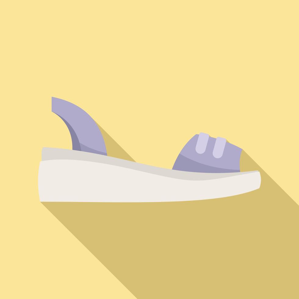 Sandal accessory icon flat vector. Woman shoe vector