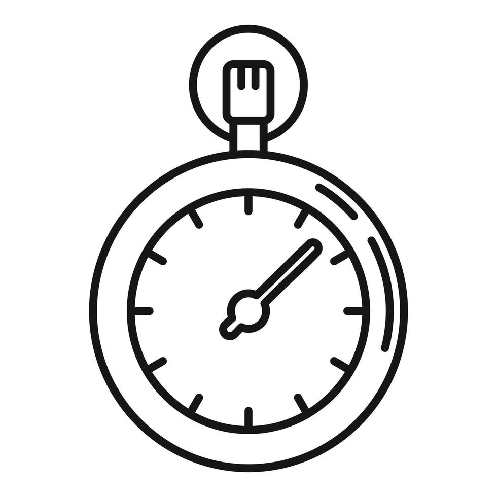 vector de contorno de icono de cronómetro. reloj cronómetro