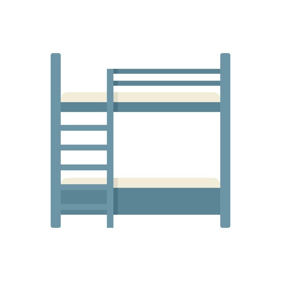 Furniture bunk bed icon flat isolated vector