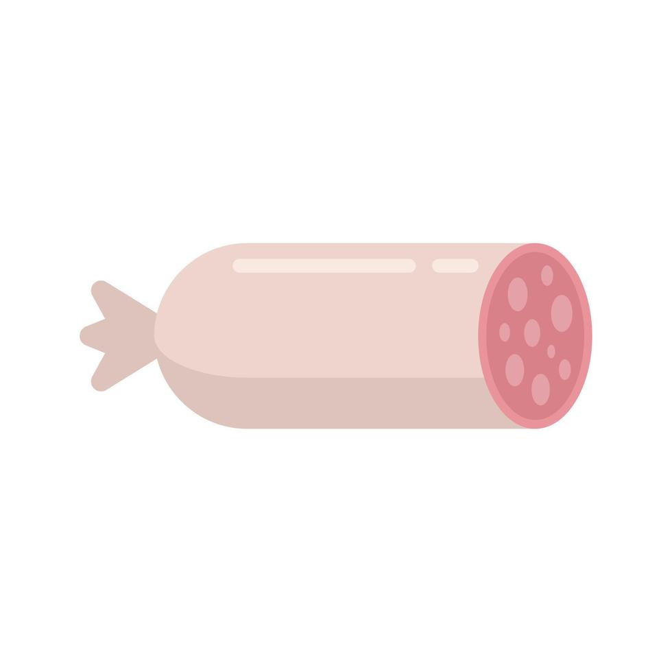 Hot sausage icon flat isolated vector