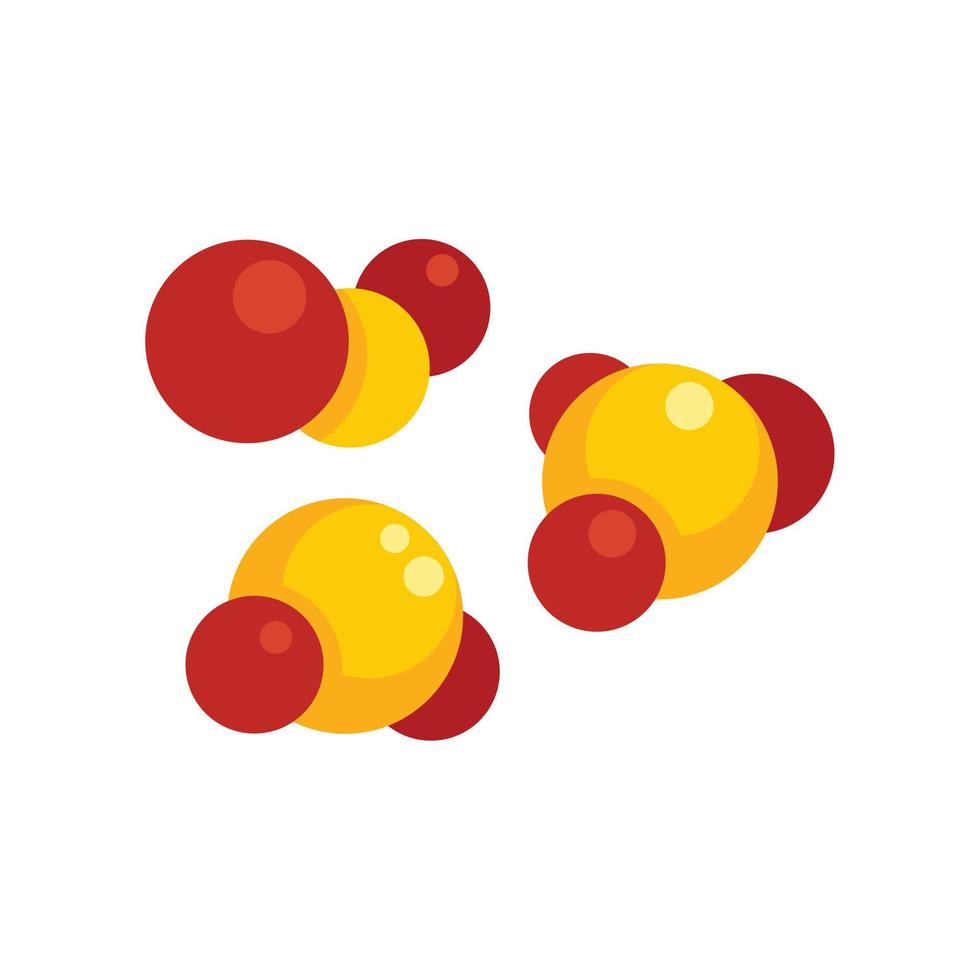 Digestion molecule icon flat isolated vector