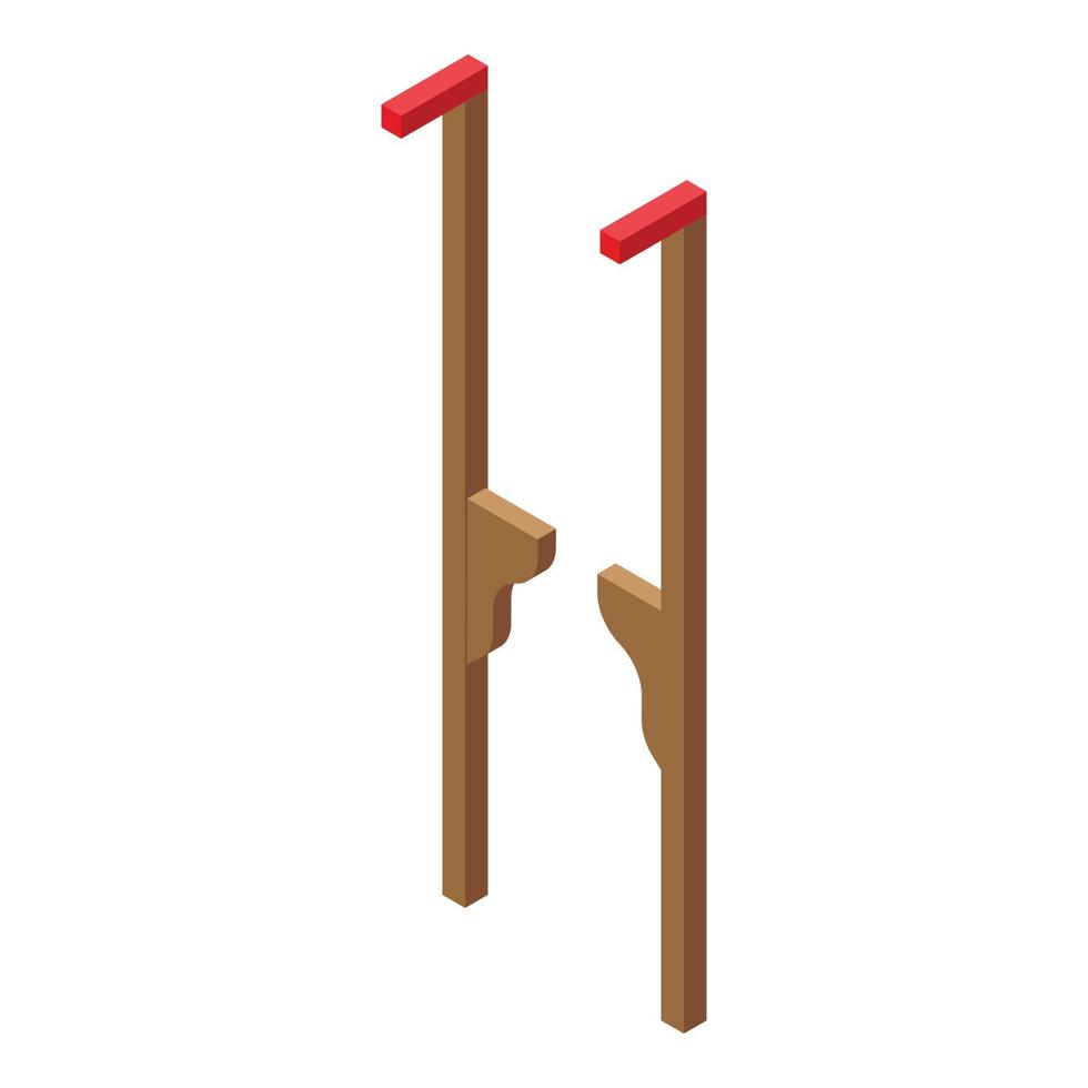 Stilt icon isometric vector. Circus character vector