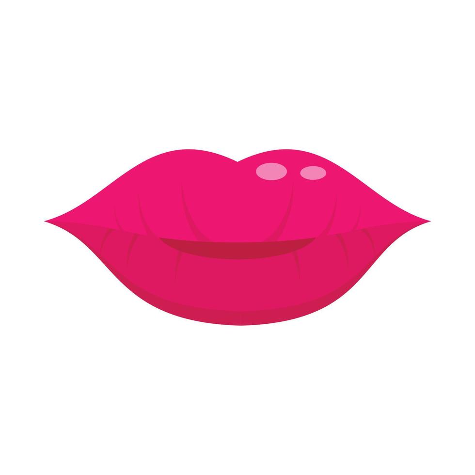 Fashion kiss icon flat isolated vector