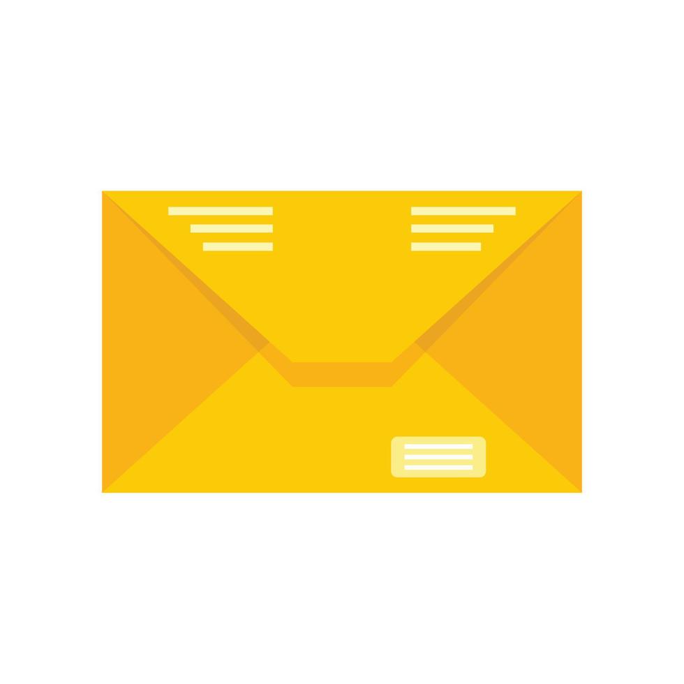 Utilities mail icon flat isolated vector