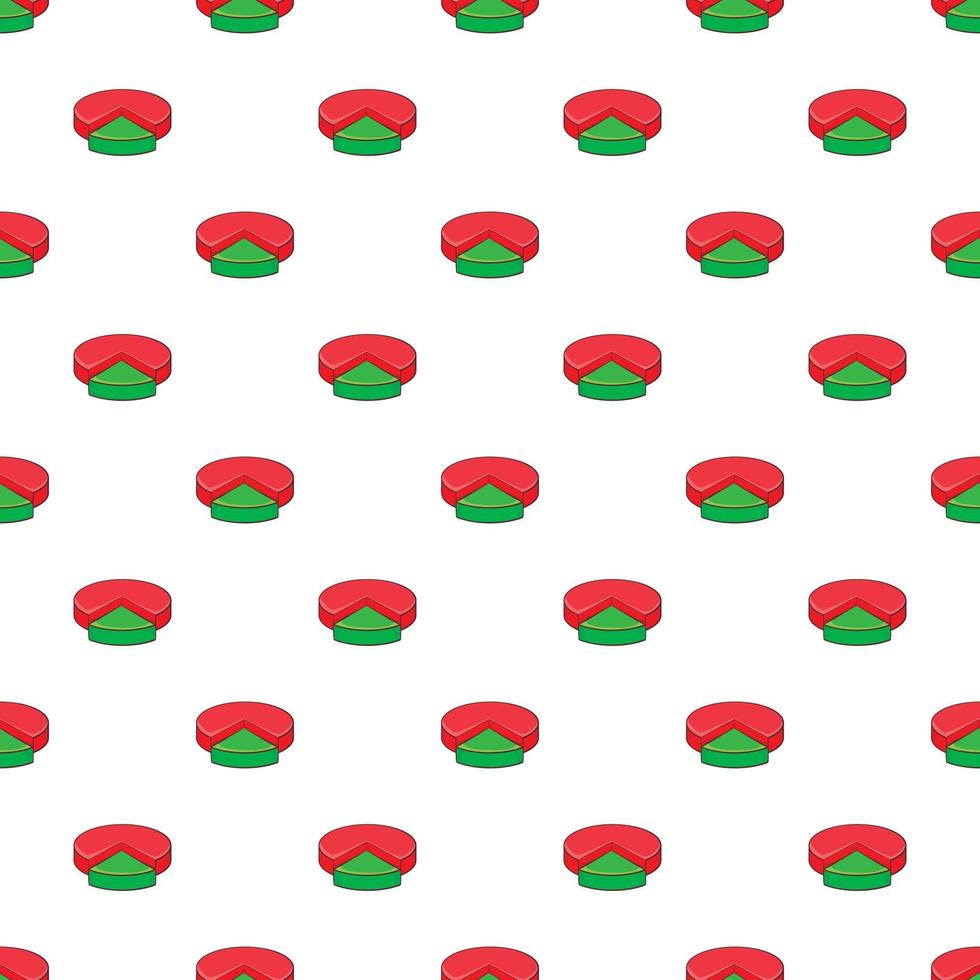 Colorful pie graphic chart pattern, cartoon style vector
