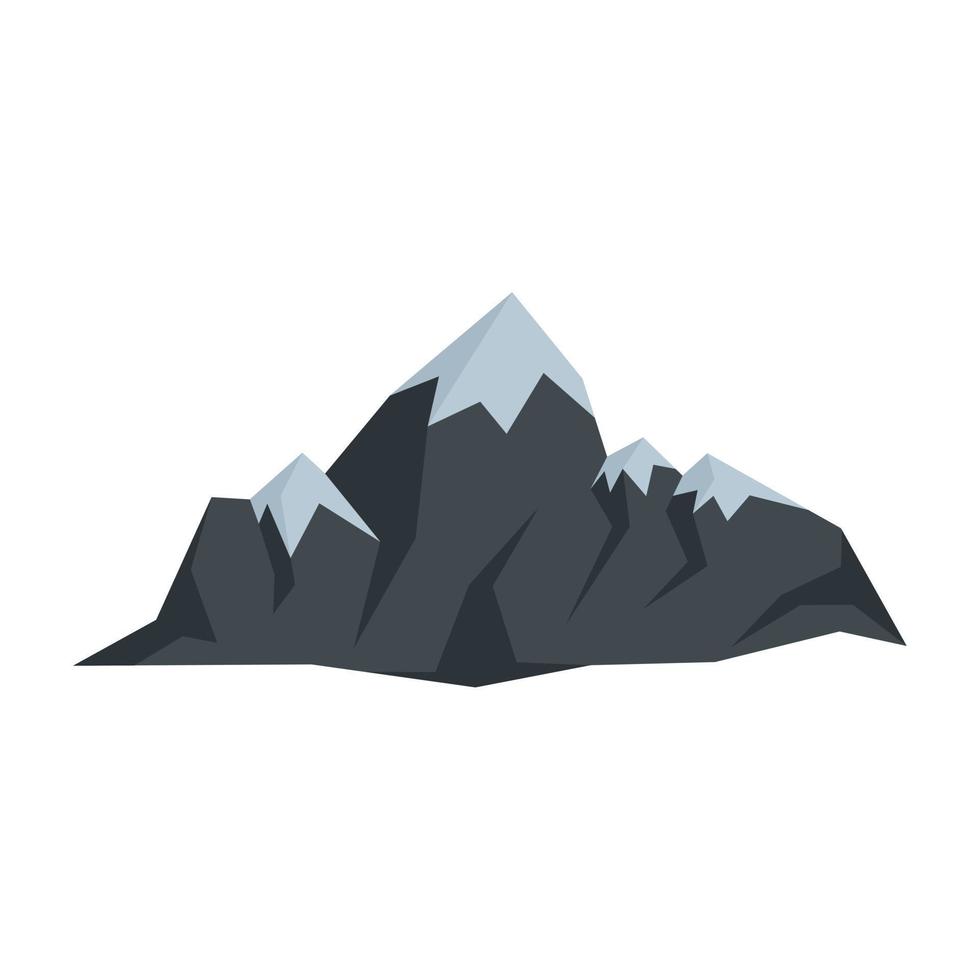 Swiss mountains icon flat isolated vector