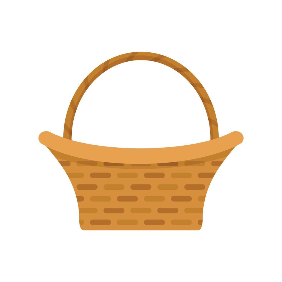 Market wicker icon flat isolated vector