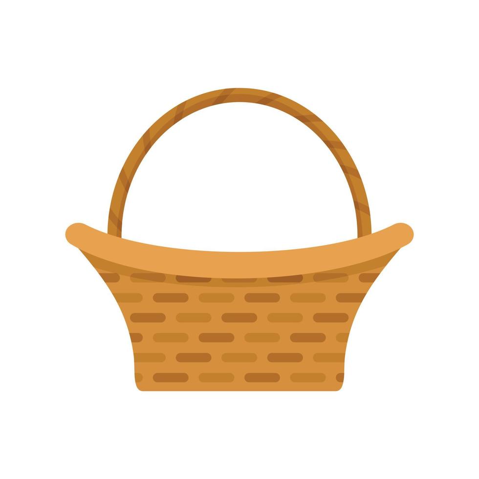 Market wicker icon flat isolated vector